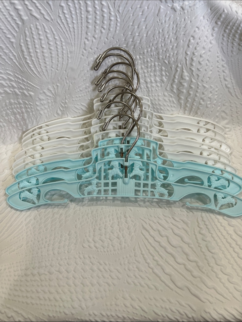 9 Vintage Lamb Sheep Plastic Hangers